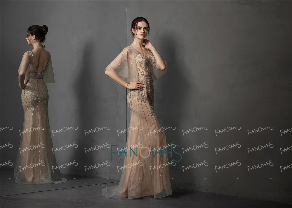 Элегантные вечерние платья Русалочки 2020 вечернее платье ручной работы с бисером