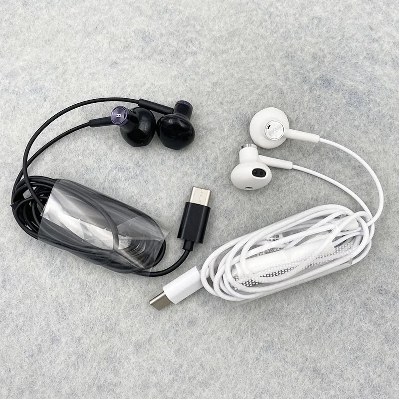 Наушники-вкладыши с USB-разъемом для Xiaomi Mi 11 10 Pro 10T Lite 9S гибридные Внутриканальные