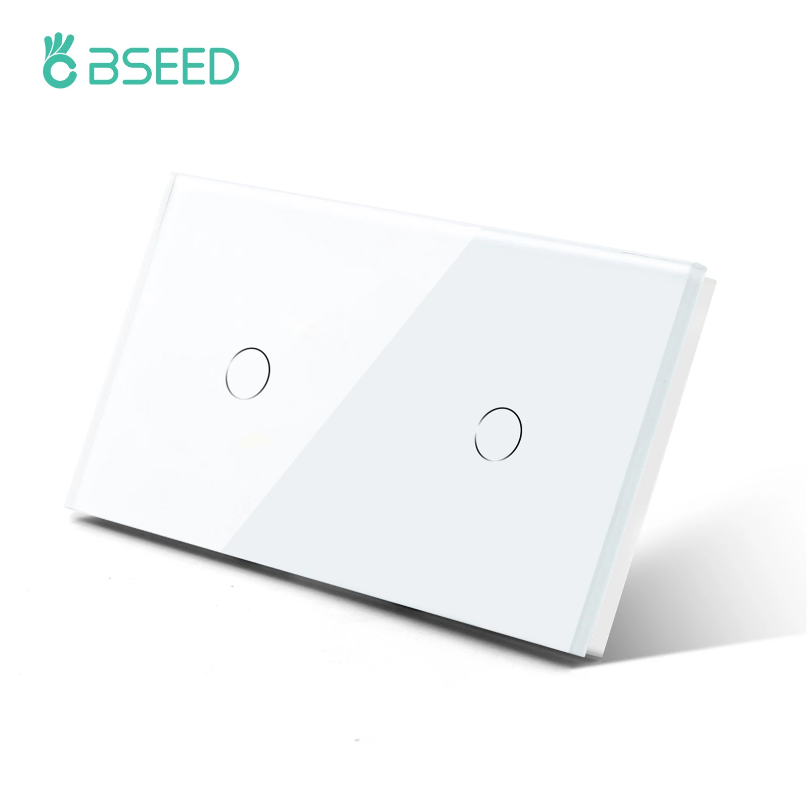 Bseed 2Gang 1Way настенный сенсорный переключатель двойной 1Gang светильник Белый черного