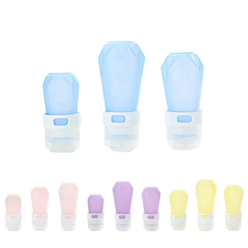 

60ml Soap Dispensers Empty Bottle Liquid Soap Shampoo Container Silicone Bottles Bathroom Accessories Portable Travel Supplies