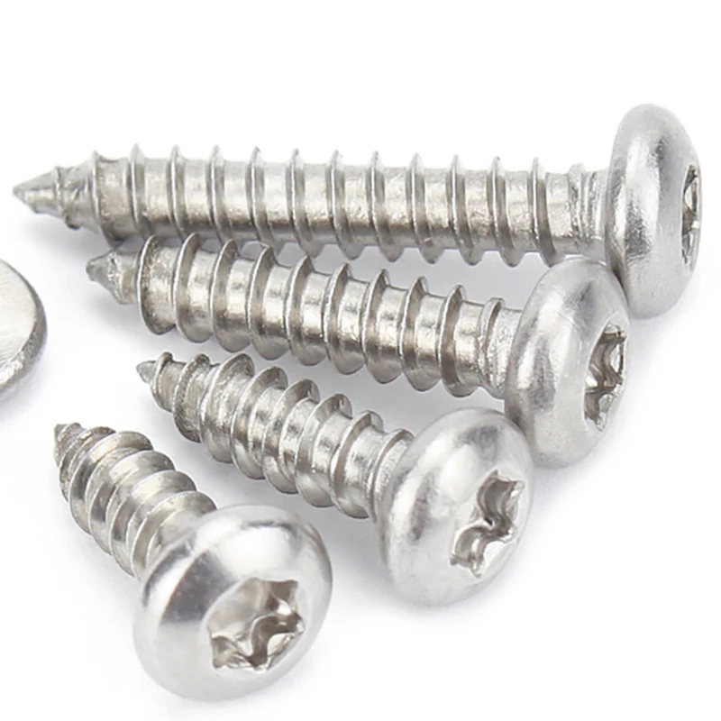 Винты самонарезающие из нержавеющей стали 304 с круглой головкой M2/M3/M4/M5/M6 100 шт. 50 20