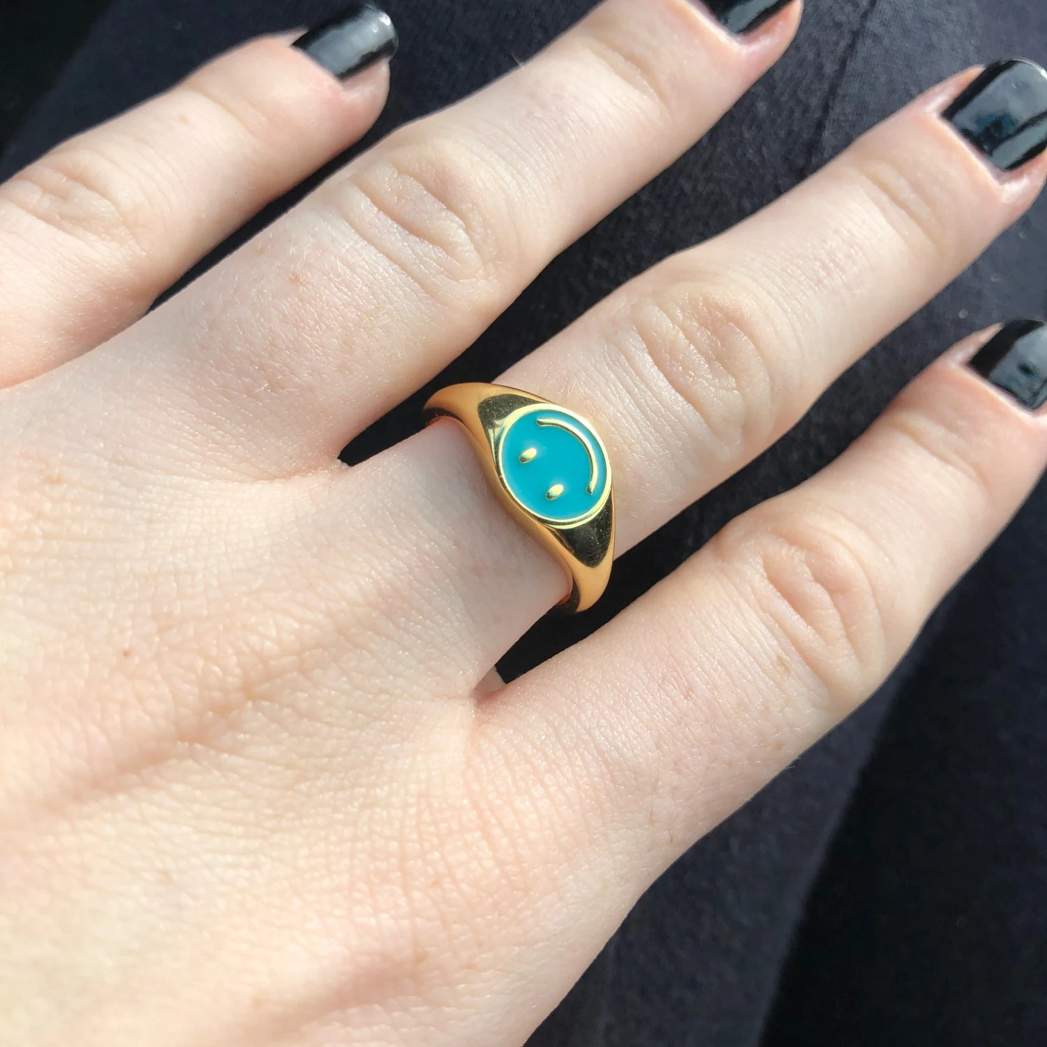 

Famous Brand Smiley Face Rings for Women Good Quality Jewellery Bagues Gifts Accessories Fashion Stainless Steel Engagement Band