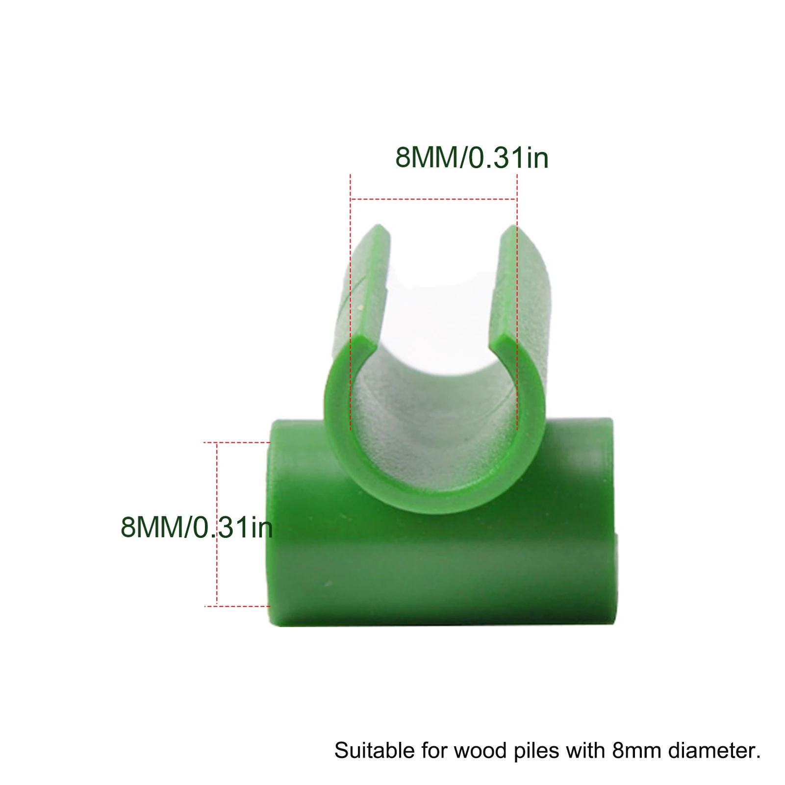 

10/50/100PCS 8mm Green Adjustable Garden Trellis Plant Connector Home Garden Yard Tools