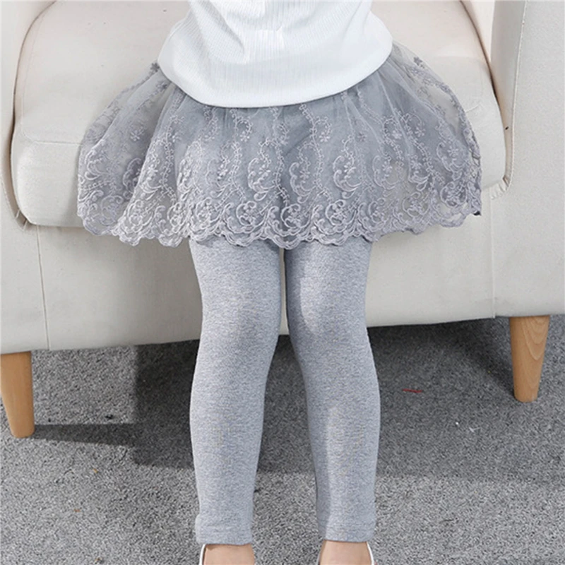 

New Spring Autumn Girls Pants Culottes Cotton Skirt-pants Kids Leggings 2-8YTeen Baby Girl Ballet Cake Skirts Trousers
