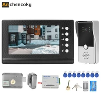anchencoky wired video intercom with lock 7 inch doorbell intercom monitor for home access control system video door phone kit