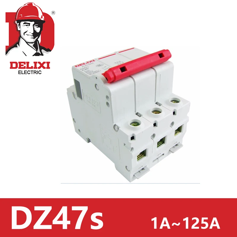2P RCBO RCD схемы автоматический воздушный выключатель DZ47S DELIXI MCB 2 полюса C завивки 1A 3A