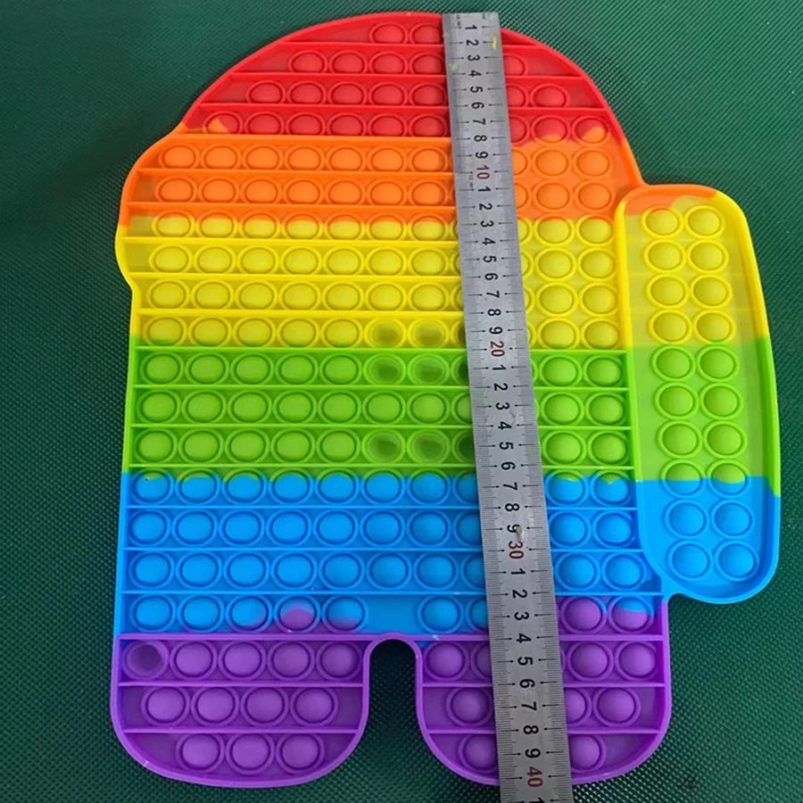 Juguete Antiestrés Luminoso de Tamaño Gigante para Niños, Figura Multicolor con Botones para Pulsar