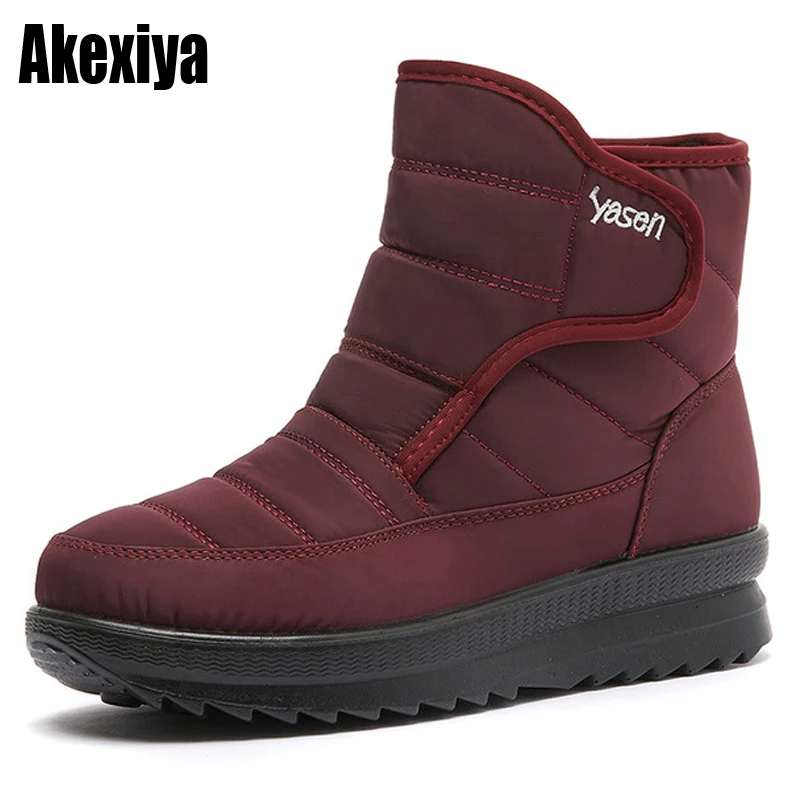 

Зимние женские ботинки, зимняя повседневная обувь, ботильоны, водонепроницаемые Нескользящие толстые теплые меховые зимние ботинки BC2669