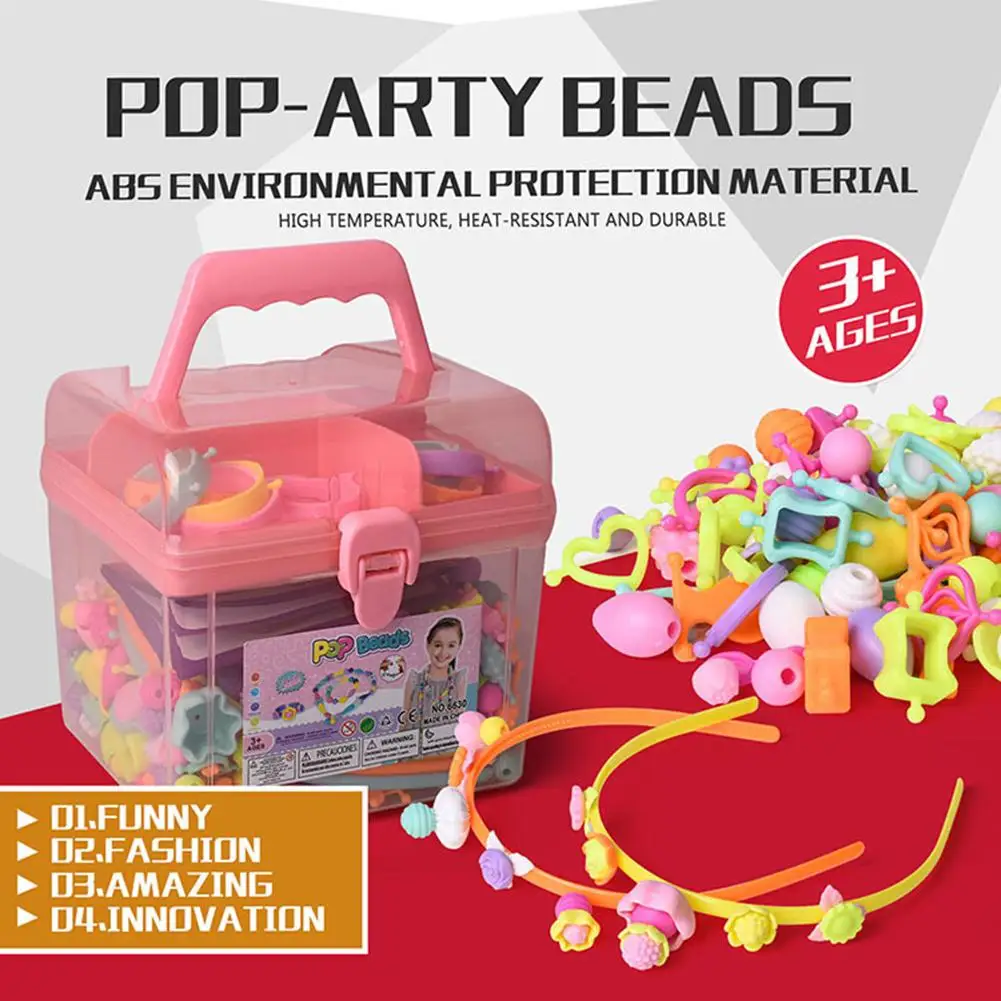Pop Arty Beads Игрушки для девочек DIY Набор создания украшений ДЕТИ оснастки бусины