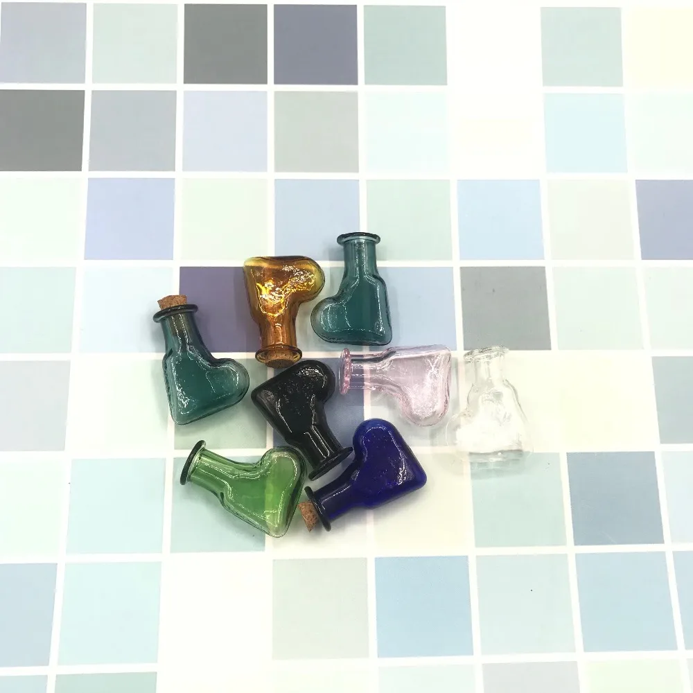 30 шт в форме сердца Форма мини стекло 10 цветов дрейфующие бутылки с пробкой