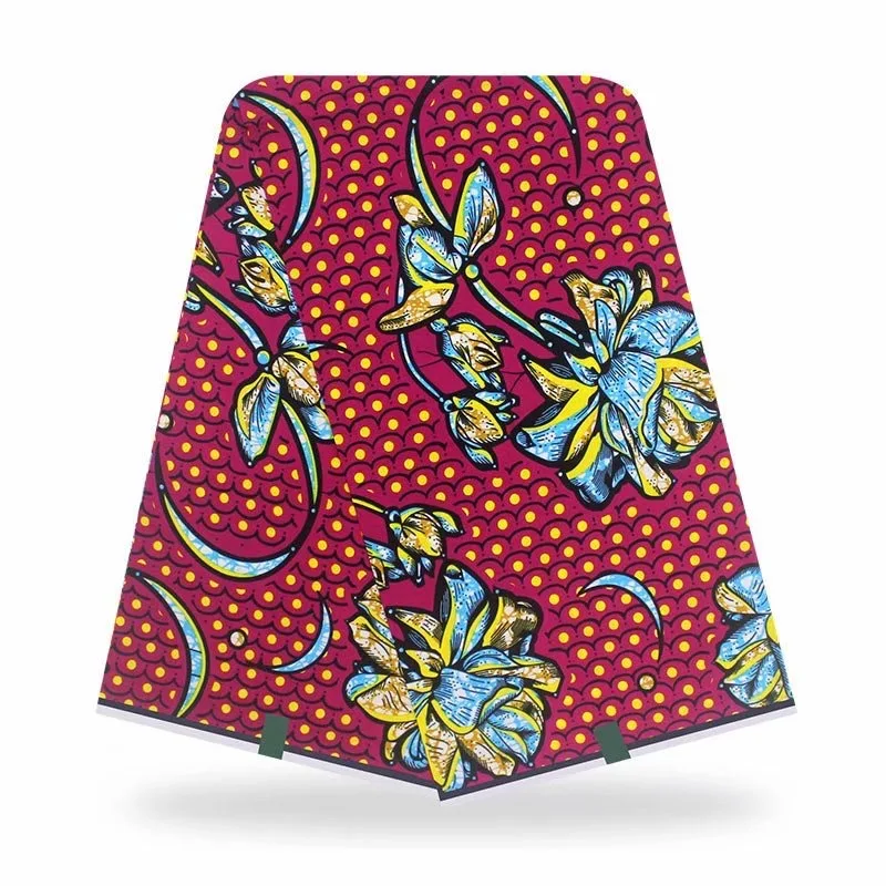 

Net 2021 best Hot Sale African Wax Fabric 100%Cotton Material Nigerian Ankara Block Print Batik Dutch High Quality Sewing Cloth6