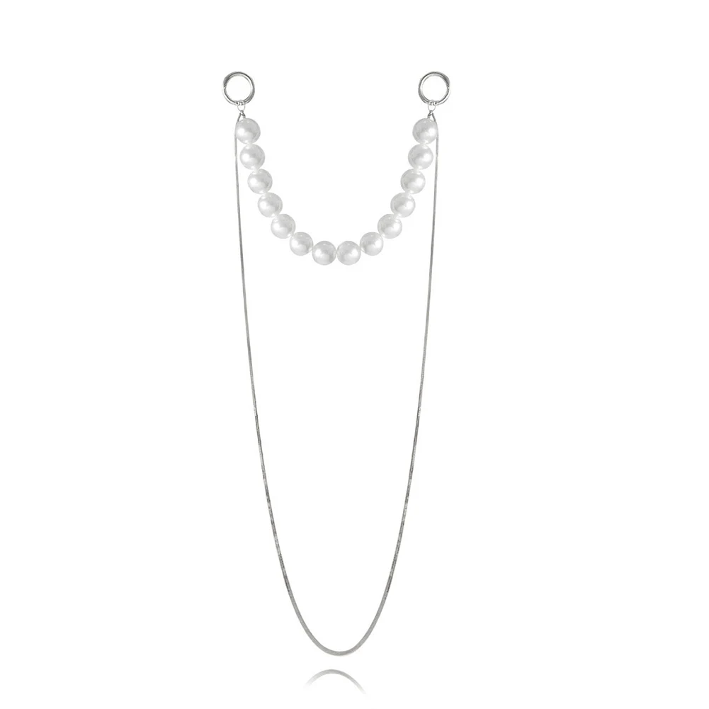 Сумка кошелек из искусственного жемчуга двухслойная сумочка на цепочке через