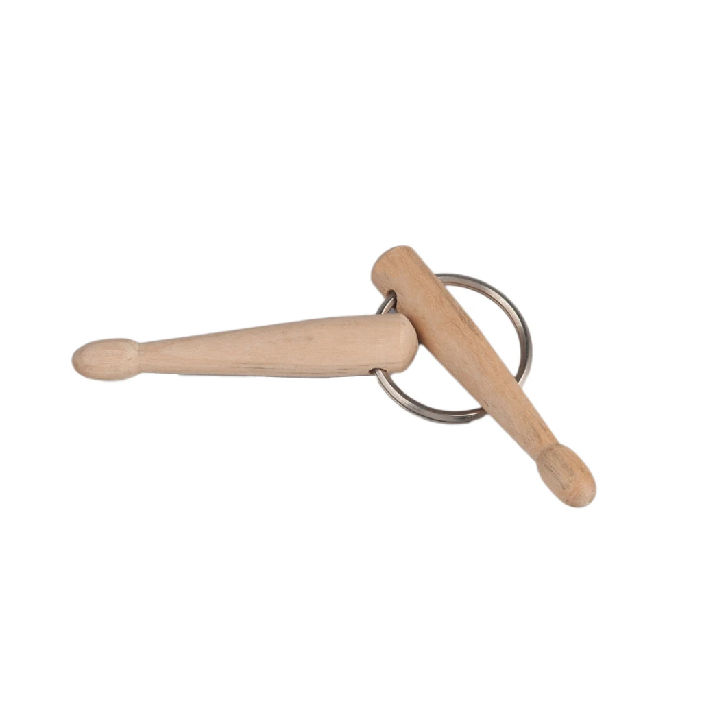 2 шт. барабанные палочки деревянные умные мини брелок для ключей Мини ударные