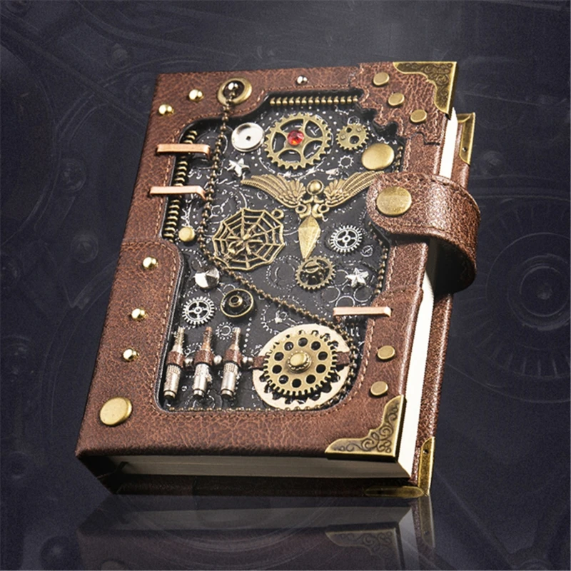 

T3EE Steampunk Gear Retro Notebook Artwork Level Handmade Exquisite Novelty Gift 16 x 12cm