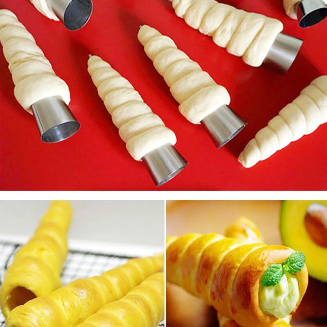 Рукоделие 5 шт. нержавеющая сталь конусы для выпечки трубки печенье рулет