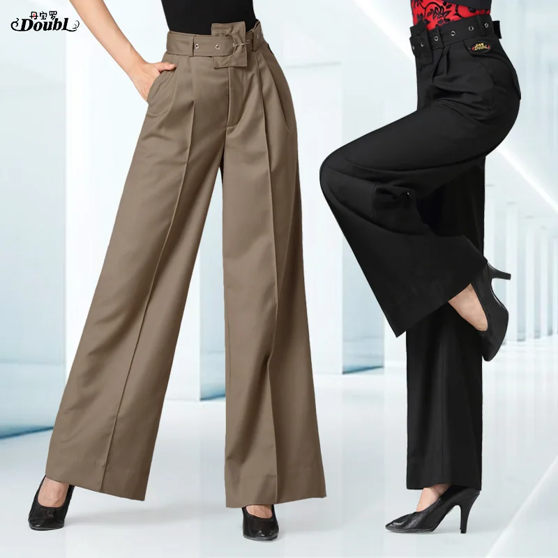 Новинка женские танцевальные брюки DOUBL с широкими штанинами танцевальная одежда