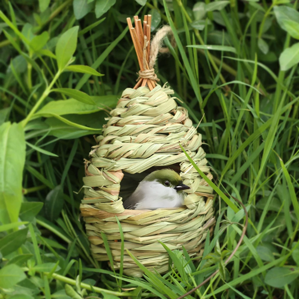 High Quality Birds Nest Natural Grass Egg Cage Outdo Ative Weaved Hanging Parrot House Useful | Дом и сад