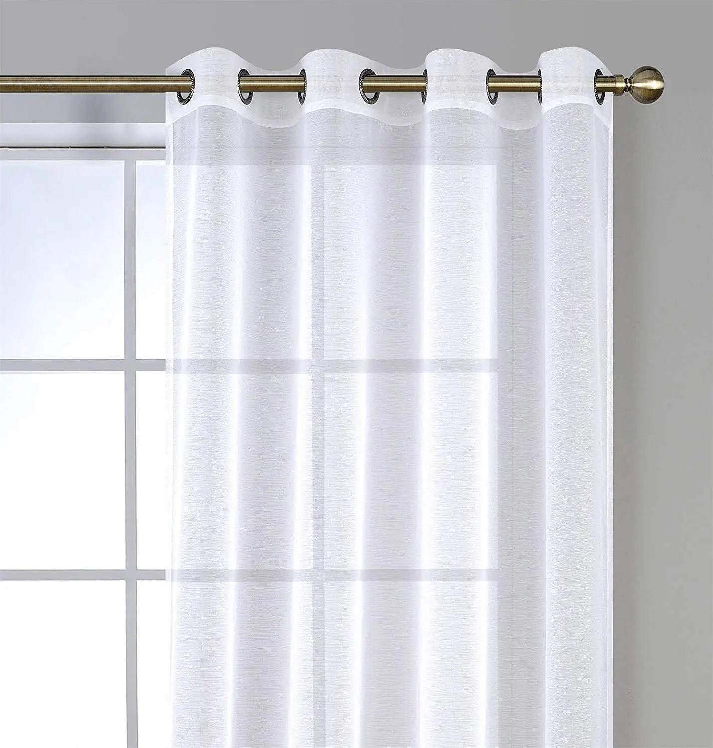 Занавески из белого тюля для украшения гостиной Современные однотонные шторы