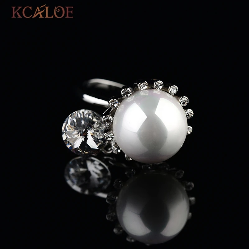Кольцо KCALOE с натуральным жемчугом в виде раковины роскошные кольца из циркония