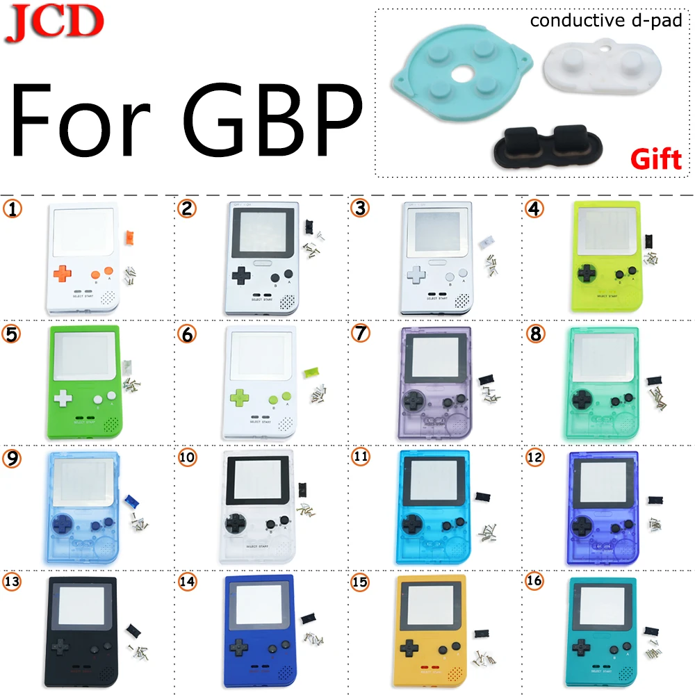 Чехол JCD для полной крышки корпуса Сменный карманной игровой консоли Gameboy GBP чехол