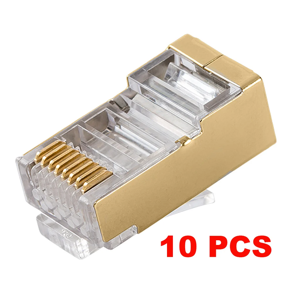 Сетевой разъем cat 7 для Cat7 Cat6a Ethernet кабель 1/10/30 шт. RJ45 экранированный FTP 8P8C сетевые