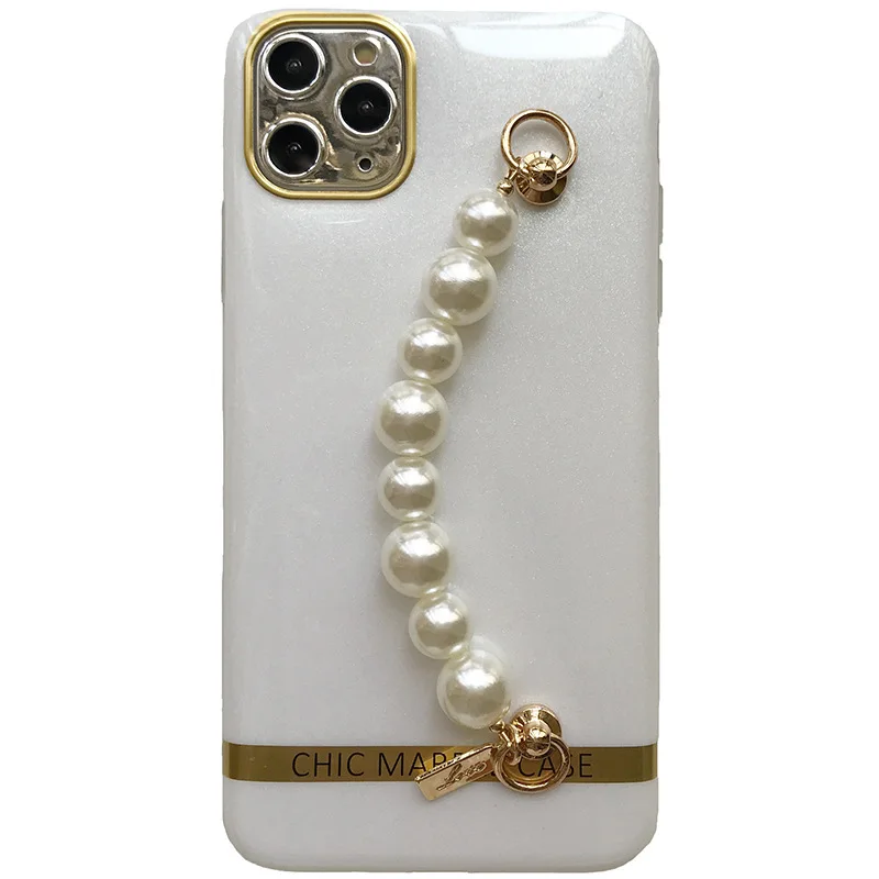 

Pearl small fragrance bracelet pearl mobile phone case for iphone11promax soft shell xsmax/xr/xs