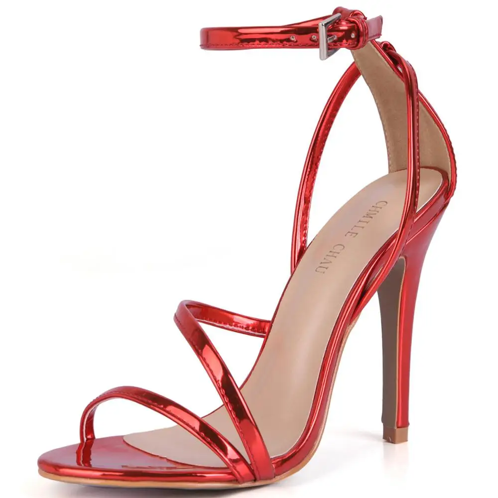 Босоножки CHMILE CHAU женские из ПУ кожи пикантная обувь для вечерние на высоком