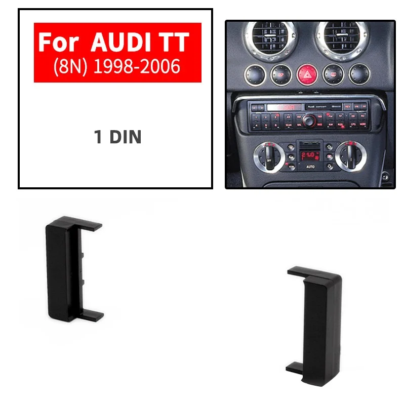 11-004 автомобильный радиоприемник Fascia Автомобильный DVD стерео радиоприемник Fascia панель адаптер Комплект для AUDI TT 8N 1998-2006 Монтажная регулировка - изображение