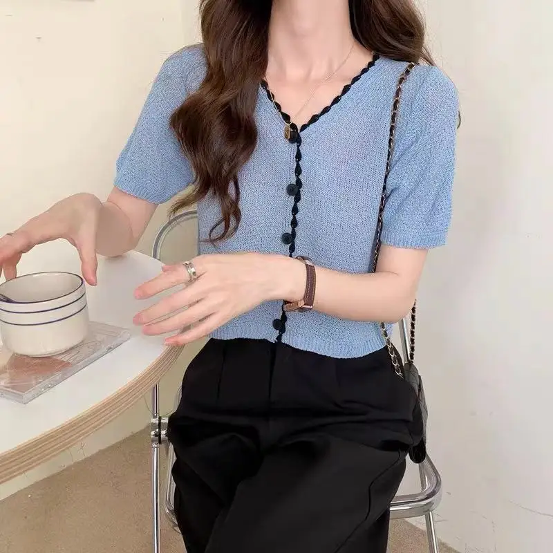 Трикотажный кардиган с V-образным вырезом 5 нитей № 2 |