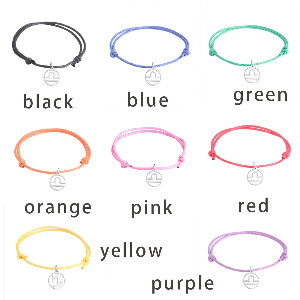 Skyrim зодиака Корейская восковая шнур браслет для влюбленных женщин мужчин