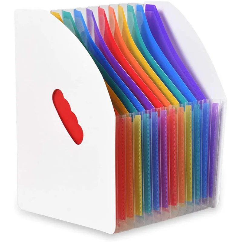 

Expanding File Holder Folder Standing A4 Vertical File Organizer azine Basket Desktop 13 Pockets File Holder