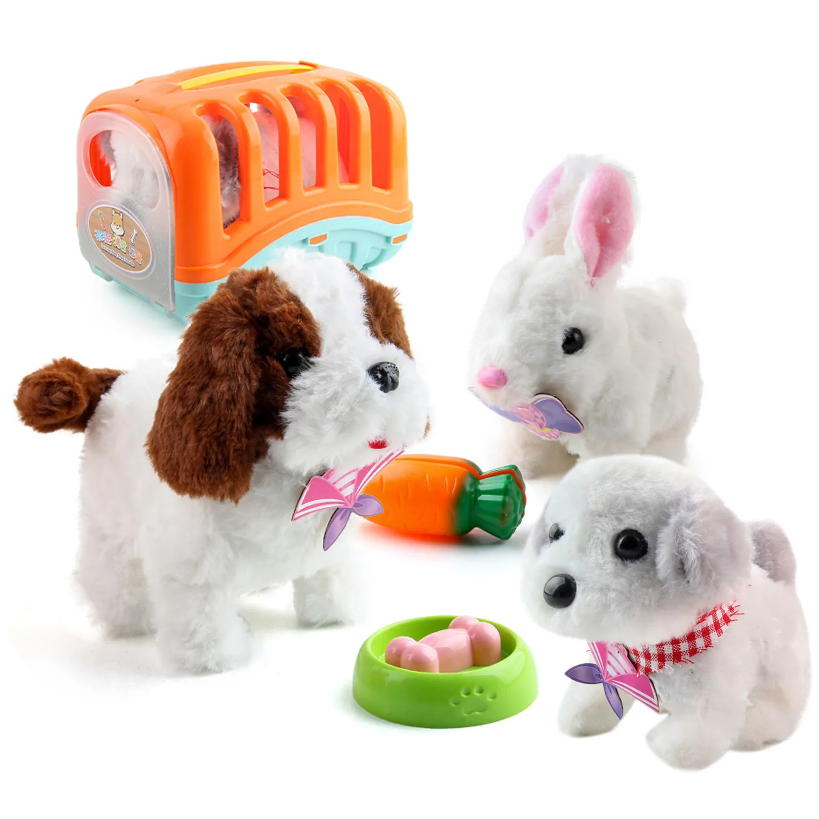 

Электрические плюшевые игрушки, имитация собаки, кролика, плюшевые ходячие щенки, игрушка для детей