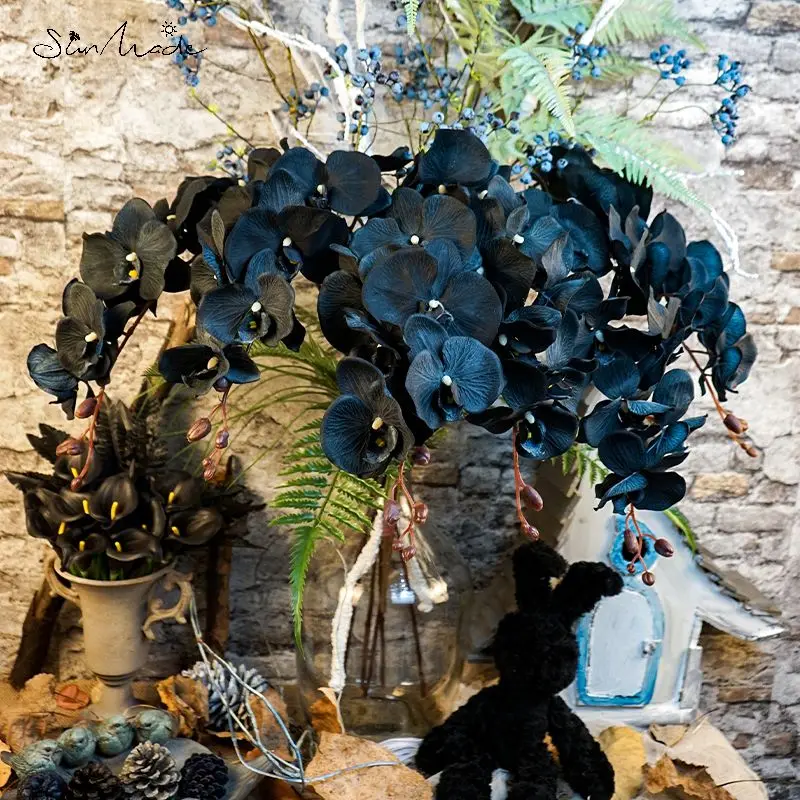 SunMade большая чёрная бабочка высококачественный цветок Орхидея для домашнего