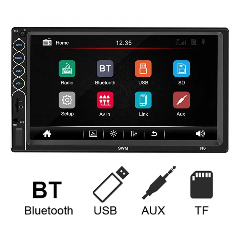 

50% Hot Sales N6 7inch Screen USB 2.0 Interface High Definition Bluetooth-compatible Car MP5 Video Player