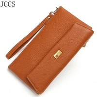 jccs designer wallets genuine leather famous brand women wallet fashion money bag cell phone pocket ladies luxury long purs