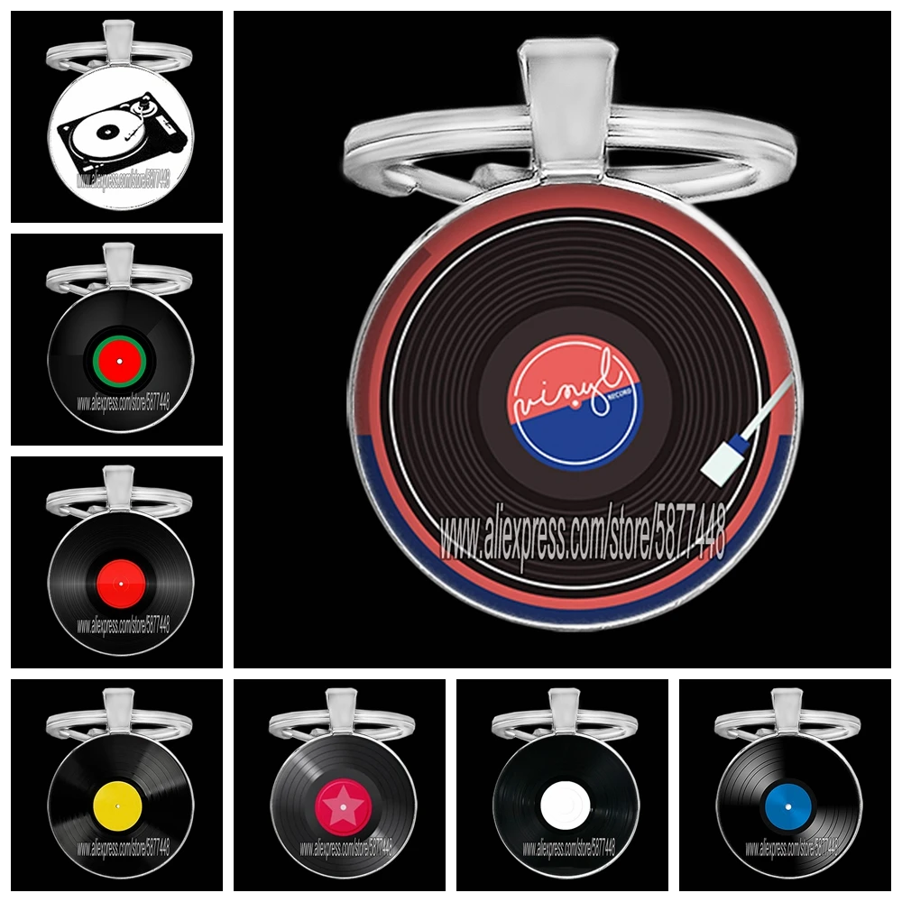 

Ретро CD запись брелок диск классическая музыка граммофон запись стекло кабошон брелок для любителей музыки