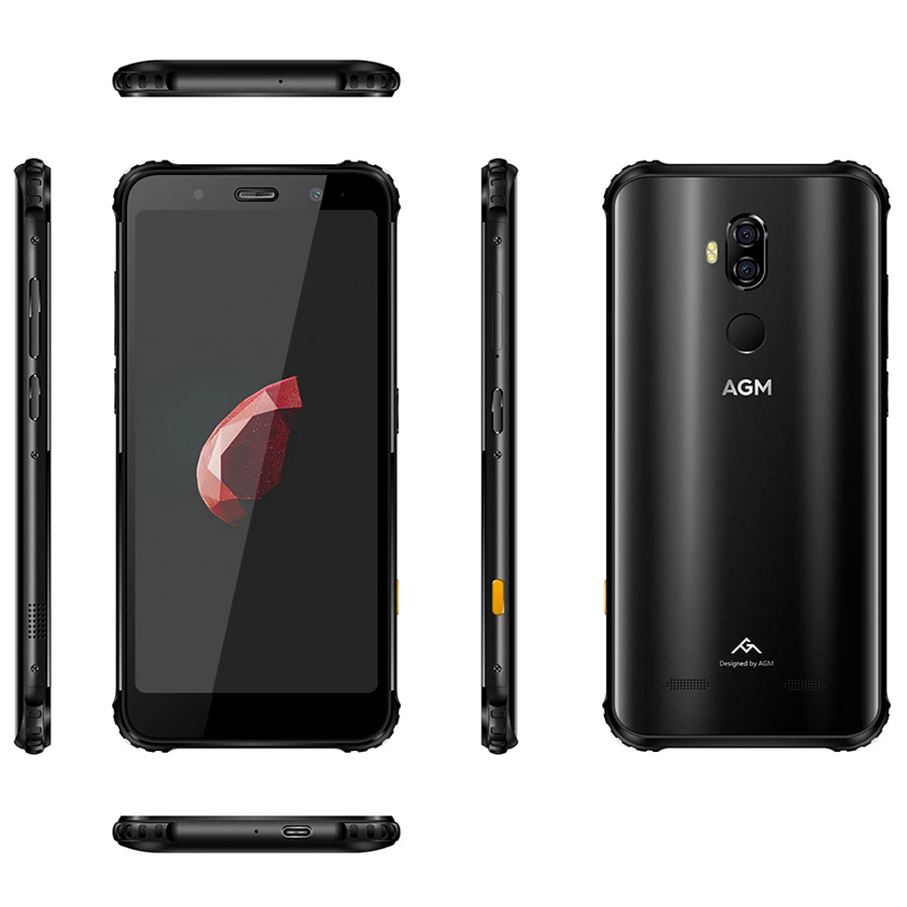 Черный AGM X3 MIL-STD-810G прочный водонепроницаемый смартфон 8 Гб 256 ГБ SDM845 Octa 5,99 ''24MP камера двойной ящик динамик Лицо ID QC NFC телефон - Цвет: Черный