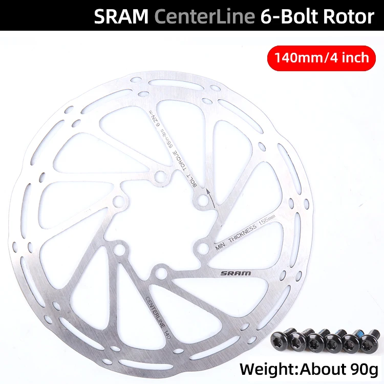 Дисковый тормозной ротор SRAM CenterLine 6 болтов 140/160/180/200 мм 4/6/7/8 дюйма дисковые роторы