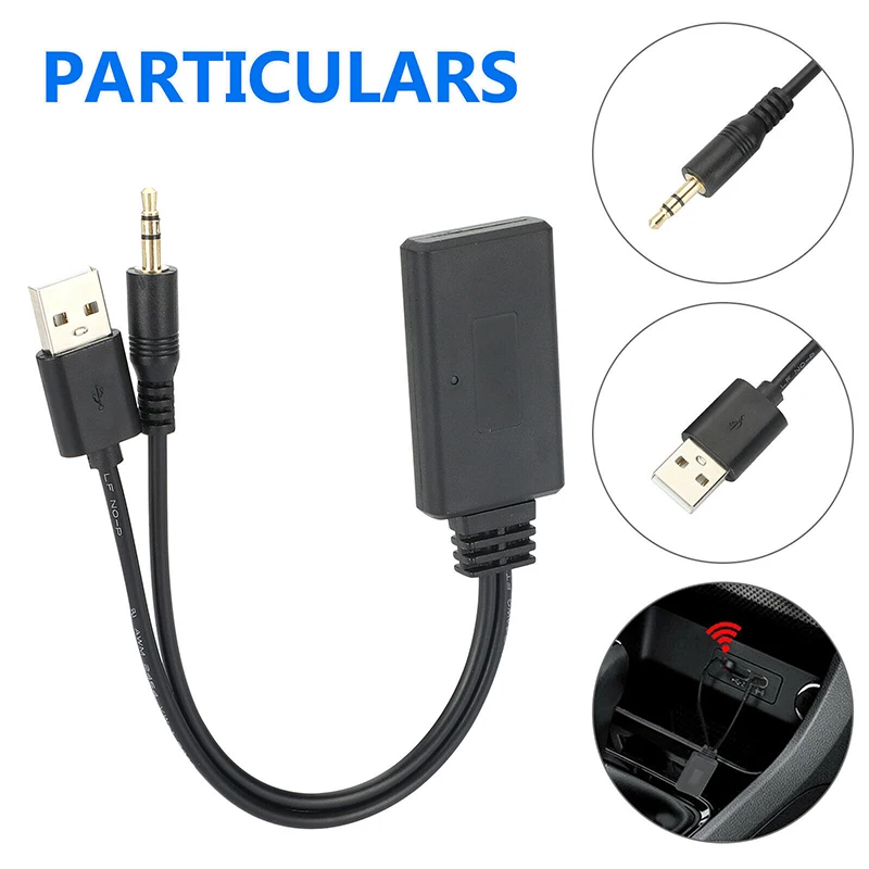 Адаптер ресивера Bluetooth 5 0 с USB/разъемом 3 мм стерео аудио для автомобильного