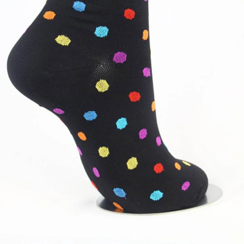 

S/M, L/XL Compression Socks Heart Printed Sports Socks Unisex Breathable Calf Socks Absorbs Sweat Cycling Compression Socks