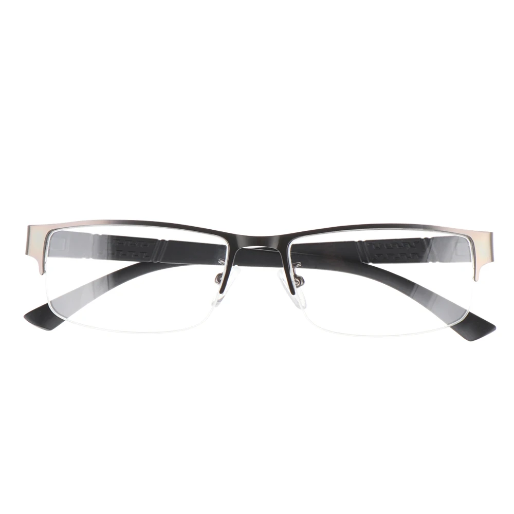 Hot Men's Business Reading Glasses Titanium Alloy Frame Ultra Light Resin Eye Wear Hyperopia Presbyopia Prescription Glasse - Цвет оправы: Grey 2