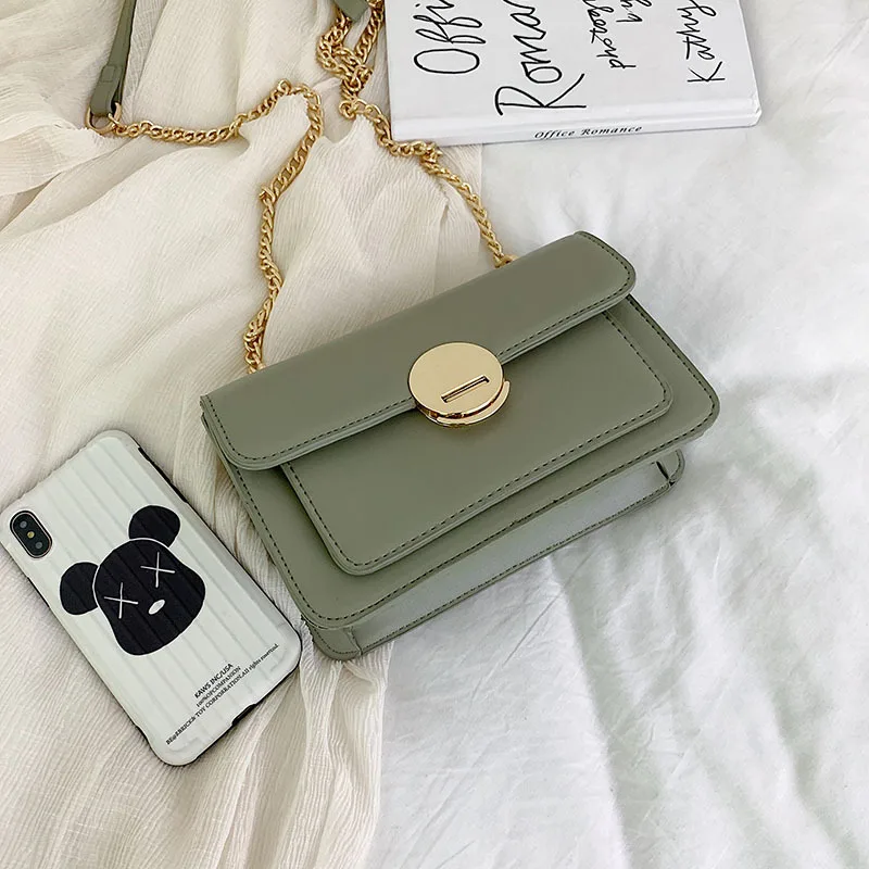 Женская сумка Baobao простая модная на одно плечо с цепочкой замком и наклонной