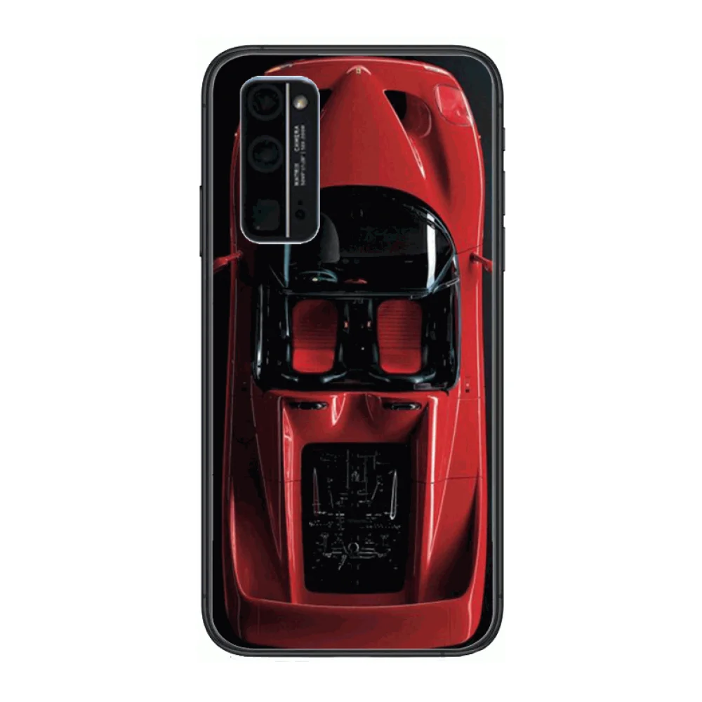 

X Supercar High-end Custom Phone case Phone Case Hull For Huawei Honor 8 9 10 20 30 A S Lite Pro 5g i Black Back Soft