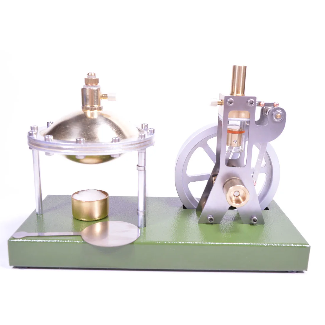 

Retro Metal Simulation Vertical Transparent Cylinder Steam Engine Model Physics Science Experiment Toy With Boiler For Children