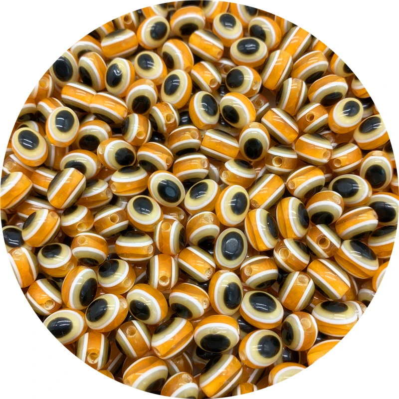 30 шт./лот 10 мм полимерные бусины разделители овальные в виде глаза сглаза