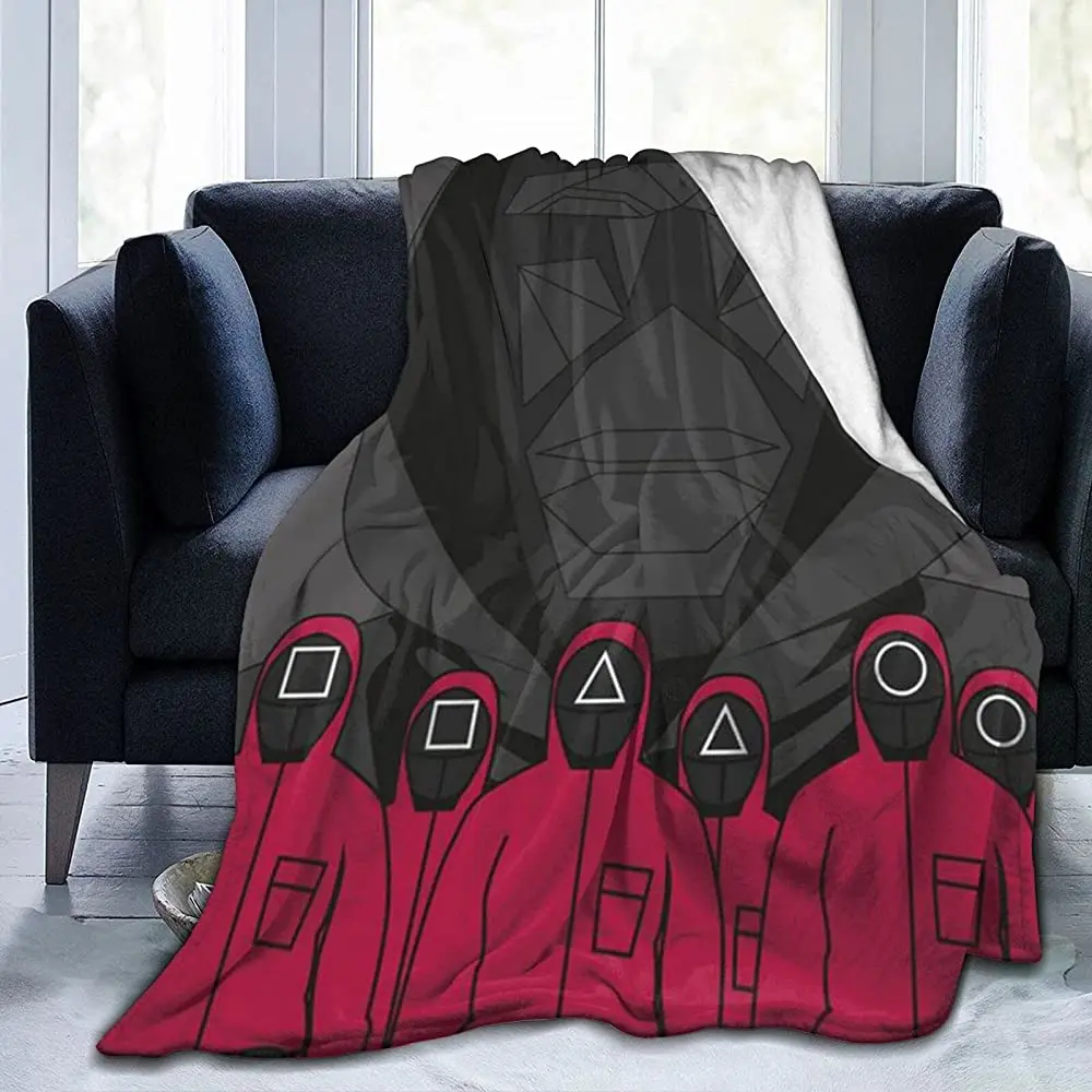 

Leanfan Micro Fleece Blankets Squid Survive Game Ultra Soft Warm Throw Blanket Home Living Room Sofa Siesta Plush Quilt