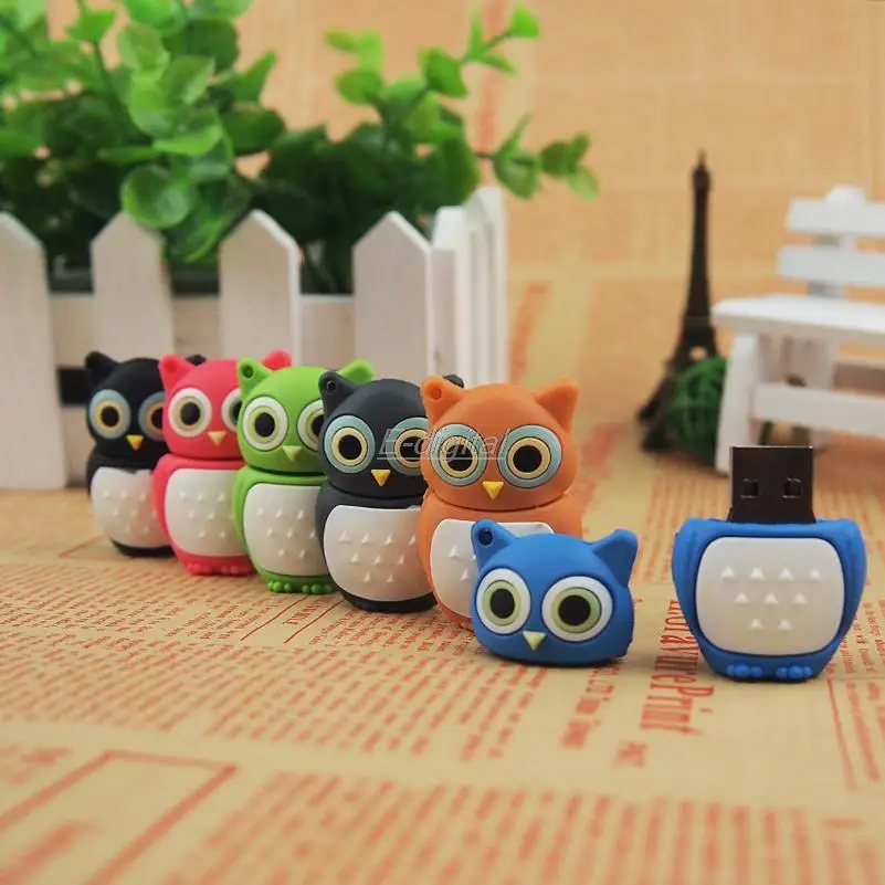Usb флеш-накопитель с реальной емкостью USB накопитель рисунком совы 64 ГБ 32 128 Мб 6