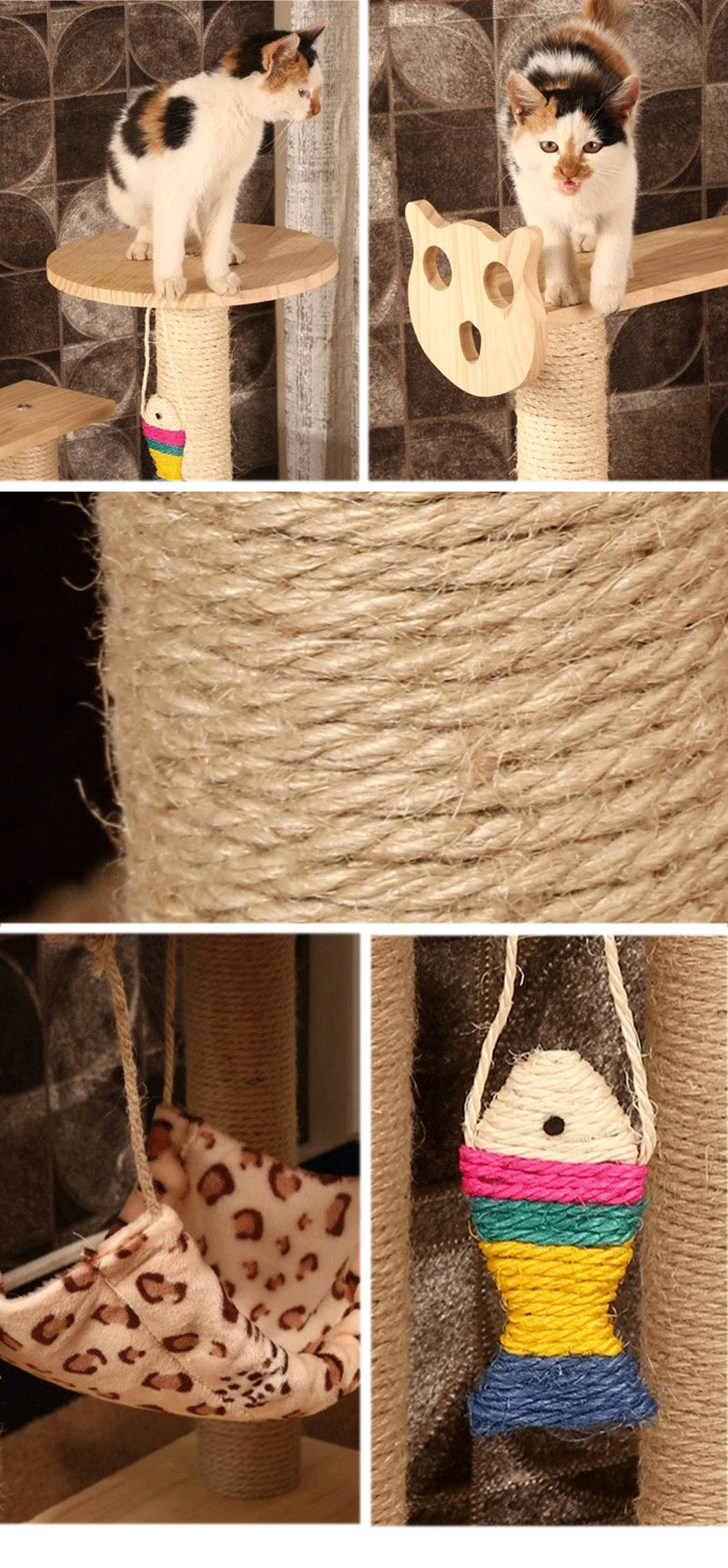 HEYPET кошка дерево башня мебель котенок игровой домик perches платформы лестницы кошачье дерево сизаль Когтеточка скалолазание рамка ПЭТ