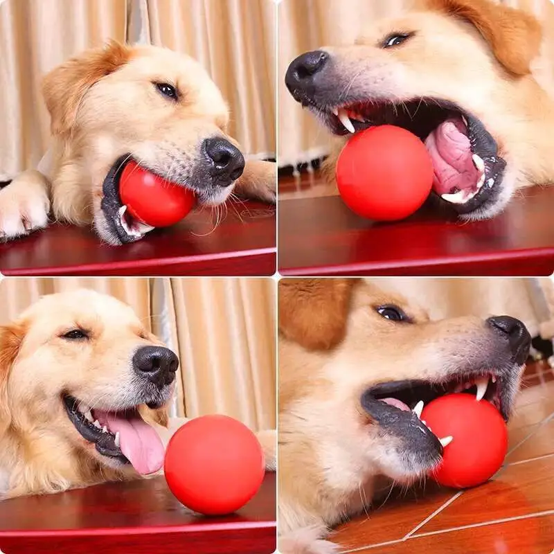 

Pet Rope Wearing Elastic Ball Rubber Solid Bite Ball Large and Small Training Dog Ball Training Dog Toy Jaw Exerciser Chew