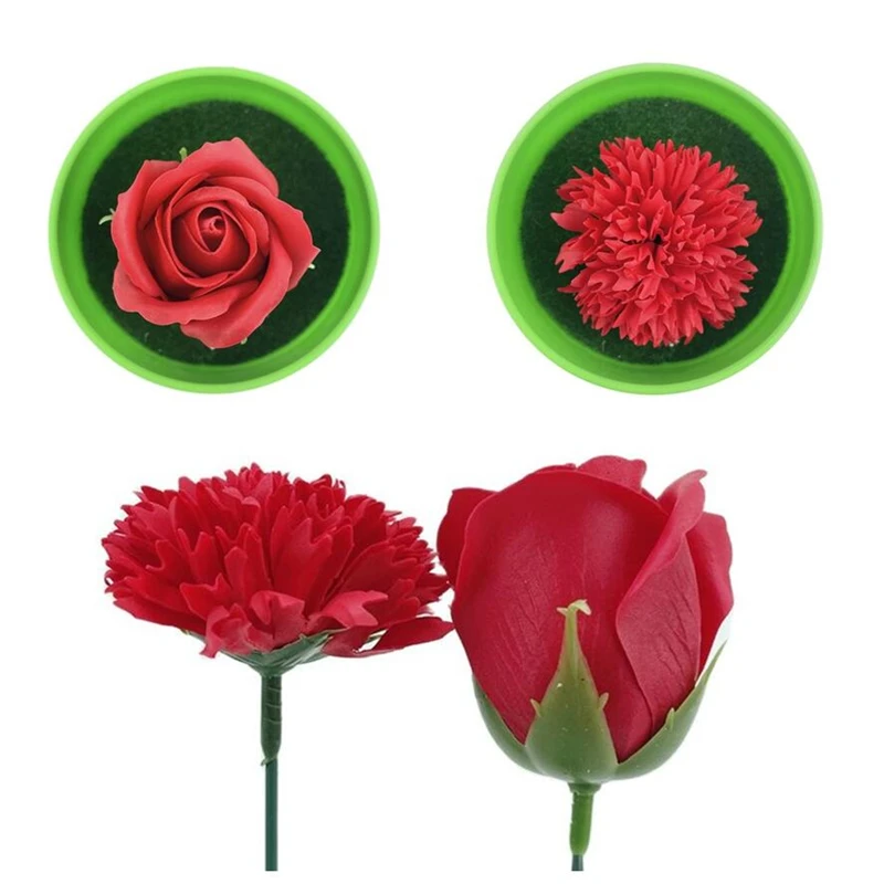 

50Pcs 5 Layers 6cm Artificial Carnation Soap Flower Head Eternal Flowers Bouquet Valentine Mother's Day DIY Bouquet Materials
